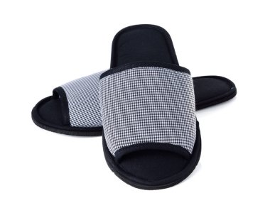 beyaz arka planda izole ev terlikleri