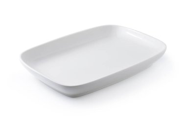 beyaz arkaplanda izole edilmiş beyaz plaka