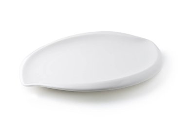 beyaz arkaplanda izole edilmiş beyaz plaka