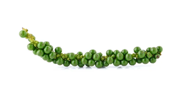 Green Peppercorns Isolated White Background — Stock Photo, Image