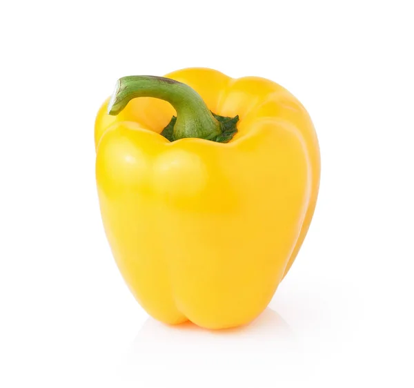 Pimiento Amarillo Dulce Aislado Sobre Fondo Blanco — Foto de Stock