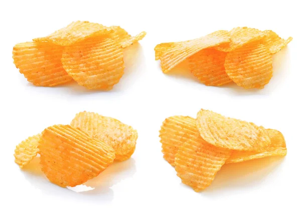 Potato Chips White Background — Stock Photo, Image