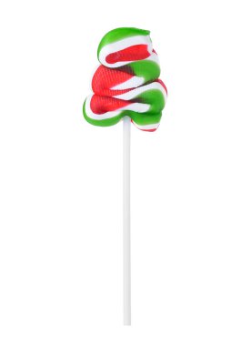 Beyaz arkaplanda lolipop izole edildi