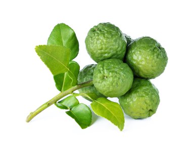 Bergamot izole edilmiş beyaz arkaplan.