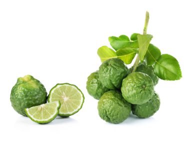 Bergamot izole edilmiş beyaz arkaplan.