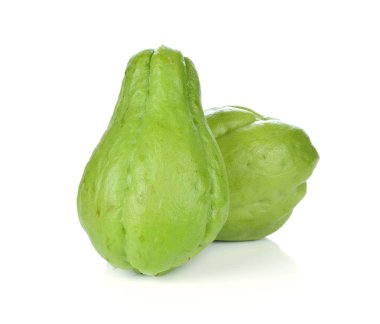 Chayote beyaz zemin üzerine