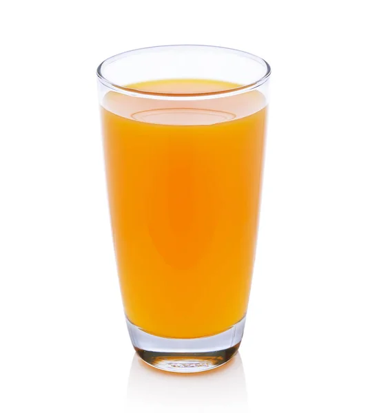 Glas Sinaasappelsap Witte Achtergrond — Stockfoto