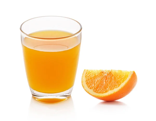 Χυμό Πορτοκαλιού Απομονώνονται Λευκό Φόντο — Φωτογραφία Αρχείου