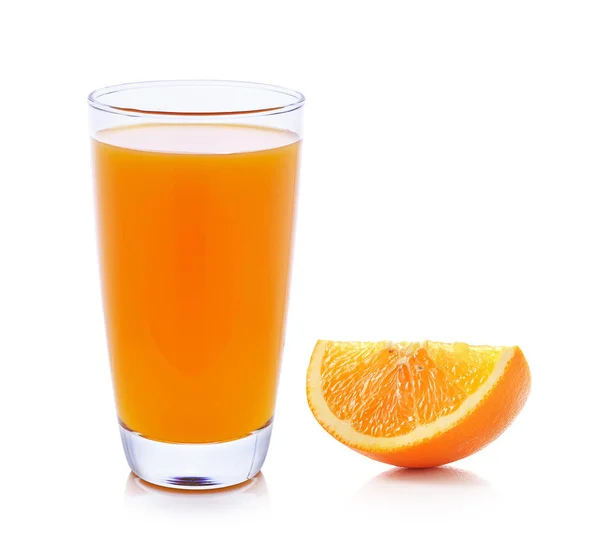 Pomerančová Šťáva Izolované Bílém Pozadí — Stock fotografie