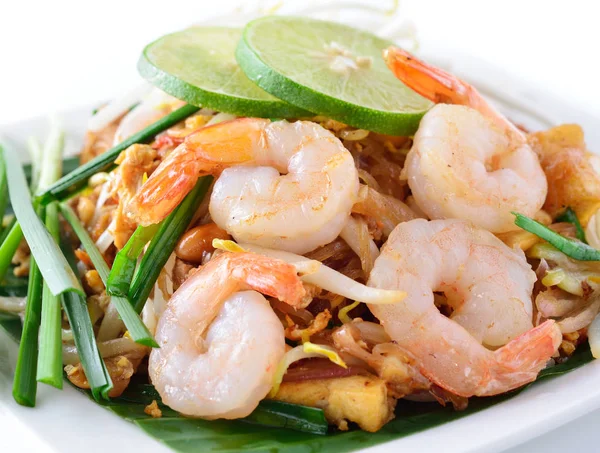 Pad Thai Shrimp Thai Noodle Style — Stock Photo, Image