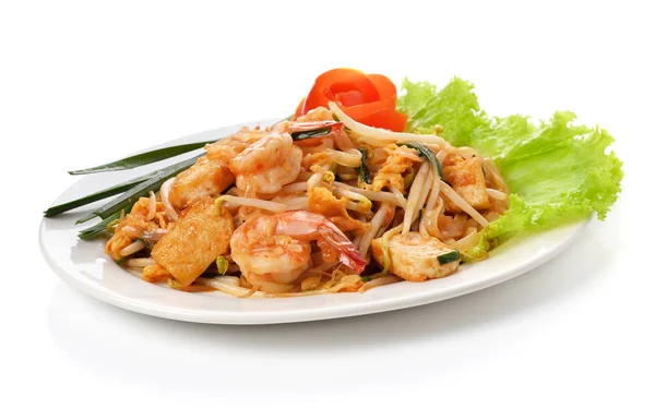 Thai Food Pad Thai Shrimp Thai Style Noodles — Stock Photo, Image