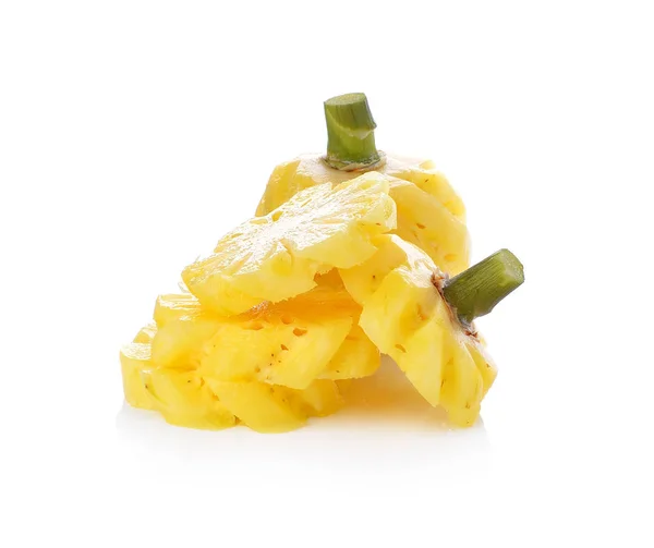 Ananászszeletek Izolált Fehér Alapon — Stock Fotó