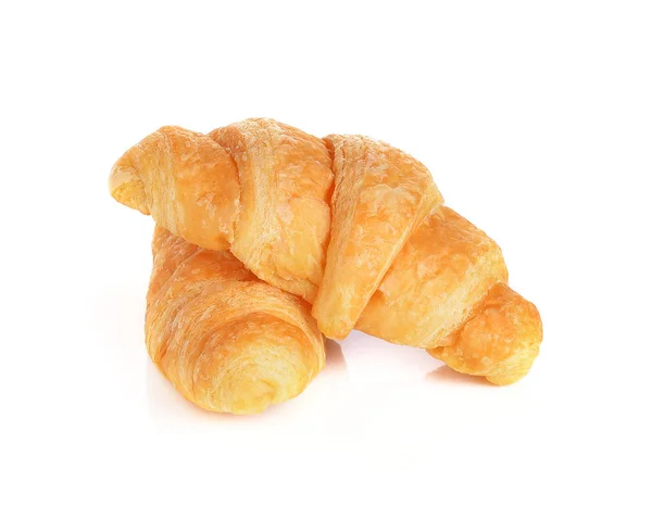 Croissant Białym Tle — Zdjęcie stockowe