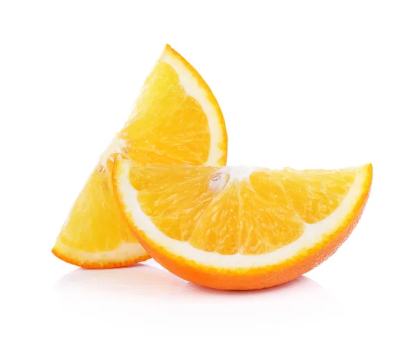 Pomarańczowe Owoce Krojone Białym Tle Białym Tle — Zdjęcie stockowe