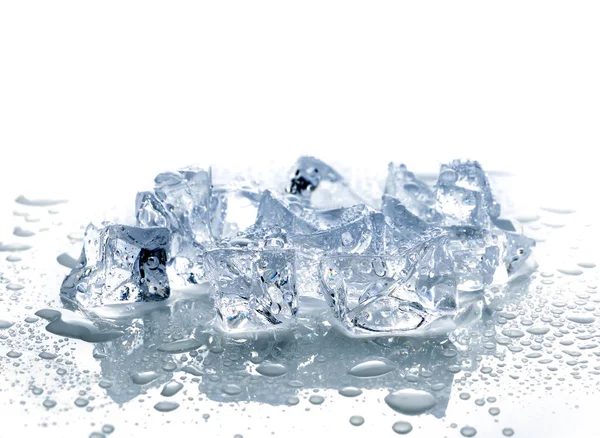 Ledové Kostky Vodou — Stock fotografie