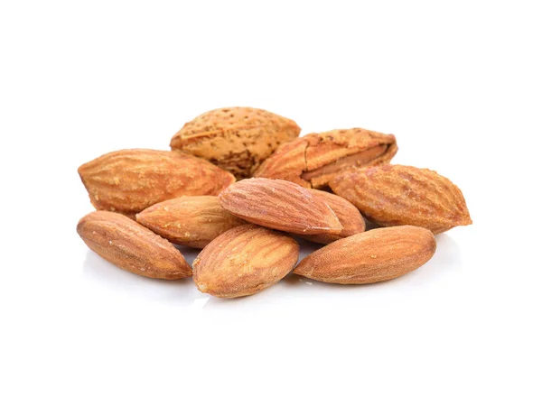 Almonds White Background — Stock Photo, Image