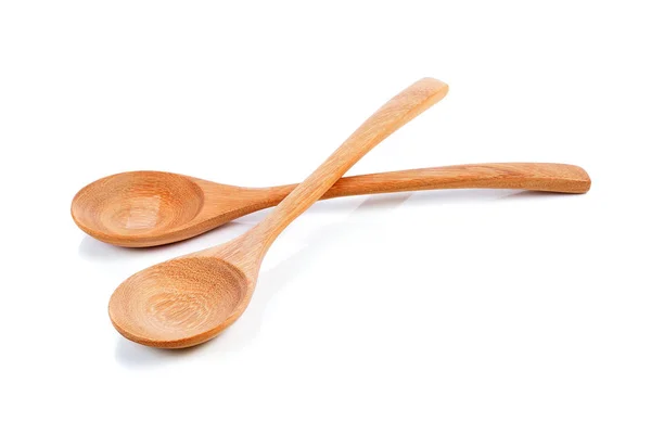 Wooden Spoon White Background — Stock Photo, Image