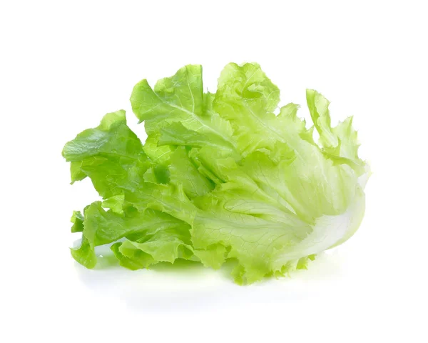 Green Leaves Lettuce Isolated White Background — Stock Photo, Image