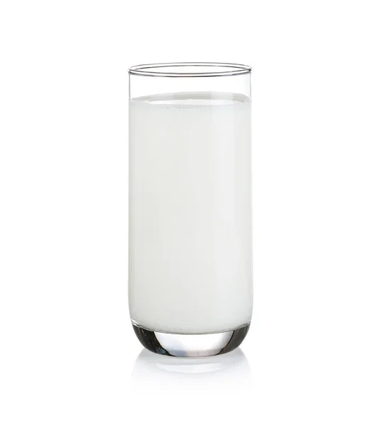 Glas Milch Isoliert Auf Weiß — Stockfoto