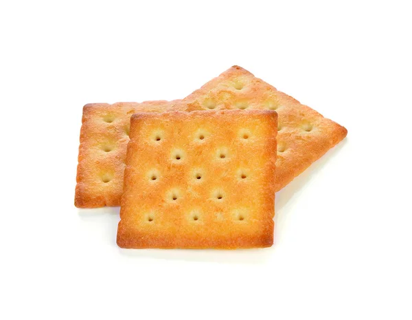 Cracker Isolado Sobre Fundo Branco — Fotografia de Stock