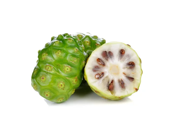 Fruta Exótica Noni Fundo Branco — Fotografia de Stock