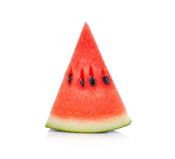 Sliced Ripe Watermelon Isolated White Background — Stock Photo, Image