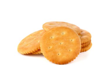 Kraker beyaz arkaplanda izole edildi