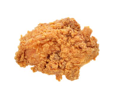 Kızarmış tavuk beyaz arka planda izole edilmiş