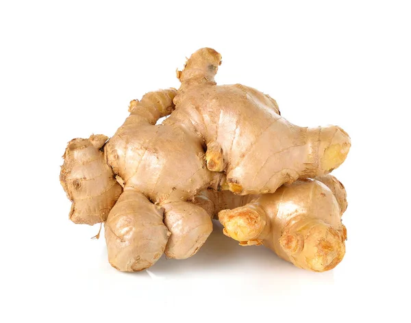Fresh Ginger White Background — Stock Photo, Image
