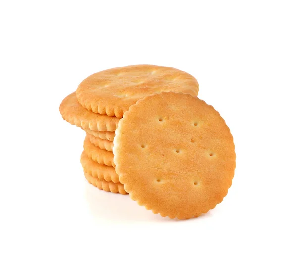 Cracker Izolované Bílém Pozadí — Stock fotografie