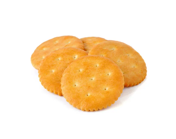 Cracker Isolerad Över Vit Bakgrund — Stockfoto