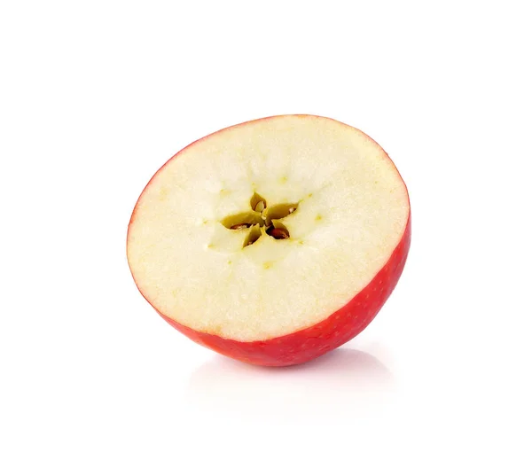 Яблочный Ломтик Белом Фоне — стоковое фото