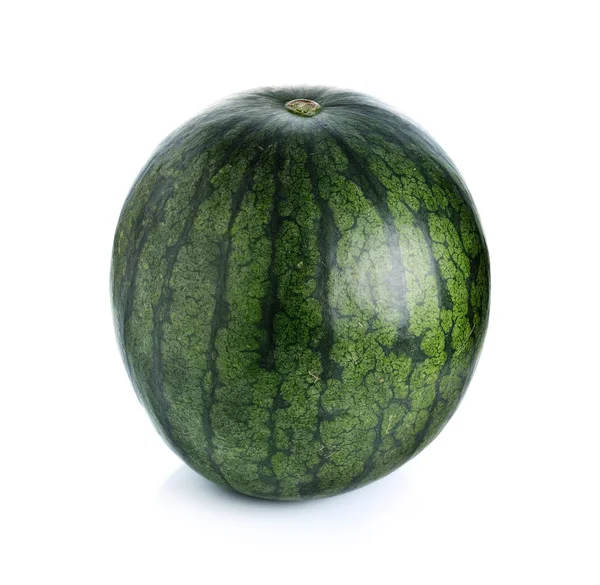 Rijp Watermeloen Geïsoleerd Witte Achtergrond — Stockfoto