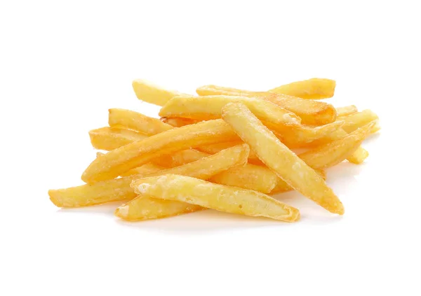 Pile Appetizing French Fries White Background — Stock Photo, Image