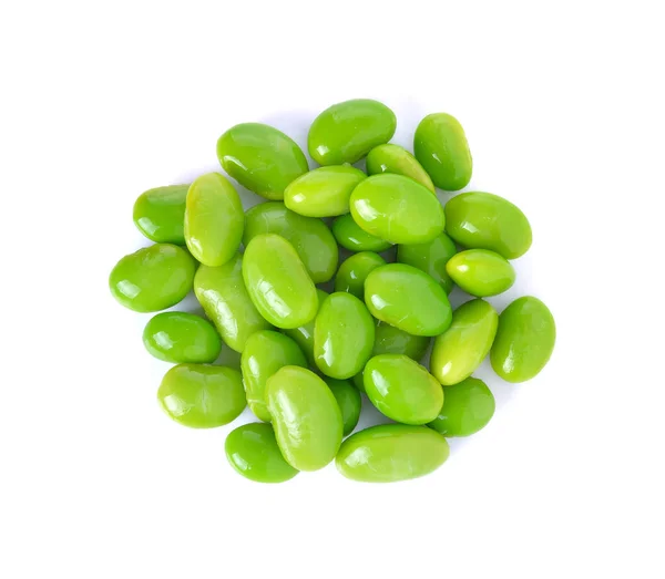 Green Soybeans White Background — Stock Photo, Image