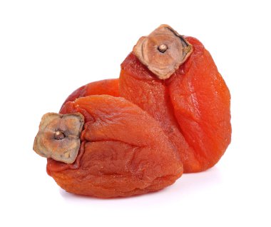 beyaz zemin üzerine kurutulmuş hurma