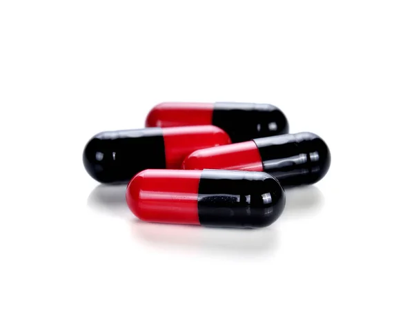 Tabletta Kapszula Izolált Fehér Háttér — Stock Fotó