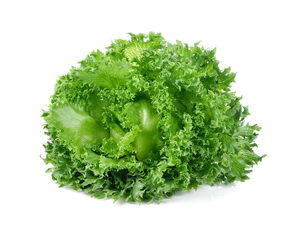 Green Lettuce Isolated White Background — Stock Photo, Image