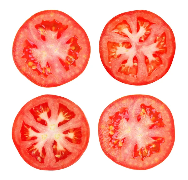 Tomato Slice Isolated White Background — Stock Photo, Image