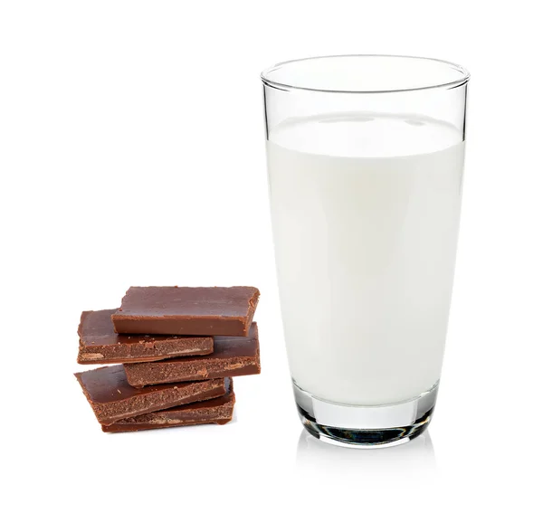 Barres Lait Chocolat Sur Fond Blanc — Photo