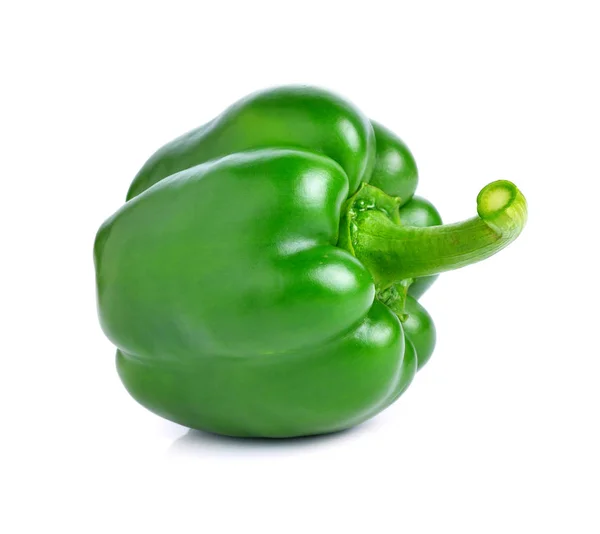 Pimiento Verde Aislado Sobre Fondo Blanco — Foto de Stock