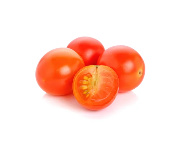 Tomates Uva Cereza Aislados Sobre Fondo Blanco — Foto de Stock