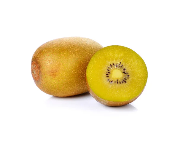 Buah Kiwi Kuning Terisolasi Pada Latar Belakang Putih — Stok Foto