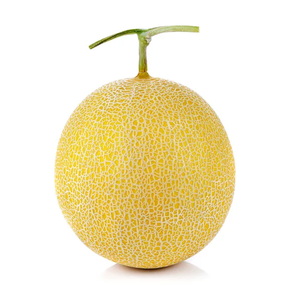 Melon Melonowy Izolowany Białym — Zdjęcie stockowe
