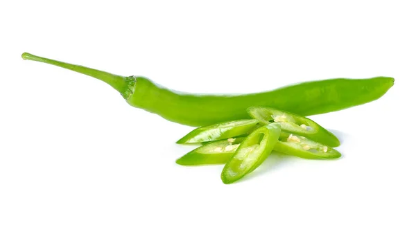 Pimenta Quente Verde Branco — Fotografia de Stock