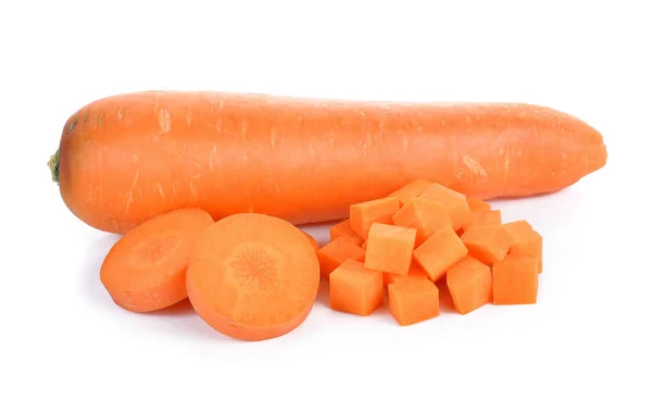 Zanahorias Aisladas Sobre Fondo Blanco — Foto de Stock