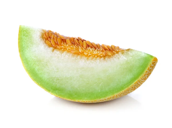 Cantaloup Tranches Melon Sur Fond Blanc — Photo