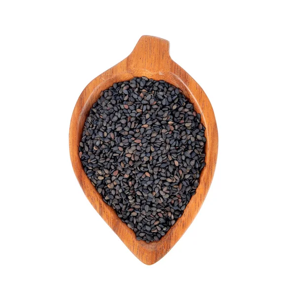 Black Sesame Seeds Isolated White Background — Stock Photo, Image