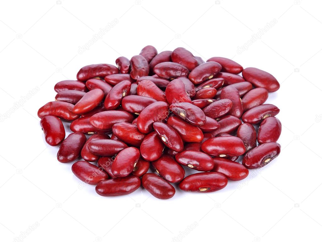 kidney beans on white background