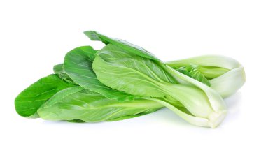 Çin lahanası (Çince lahana) üzerinde beyaz izole